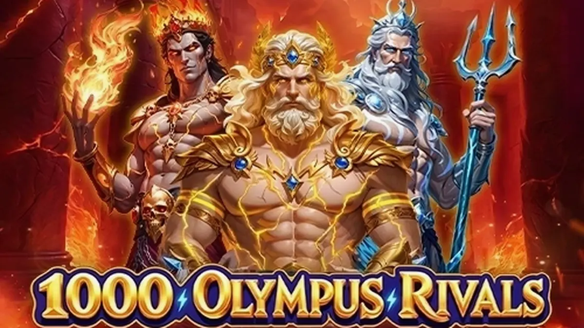 Interface do jogo 1000 Olympus Rivals com temática grega